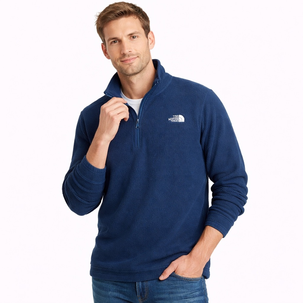 THE NORTH FACE Blue Half-Zip Fleece Pullover Men’s XL